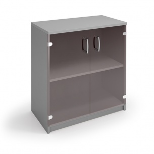 Шкаф низкий со стеклянными дверями