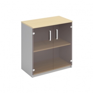 Шкаф низкий со стеклянными дверями