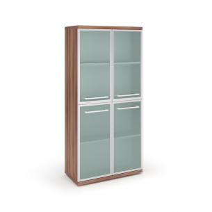 Шкаф-стеллаж со стеклянными дверями