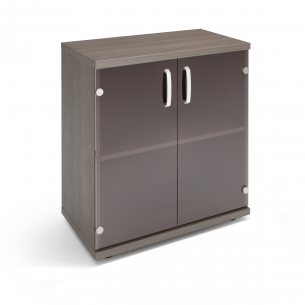 Шкаф низкий со стеклянными дверями