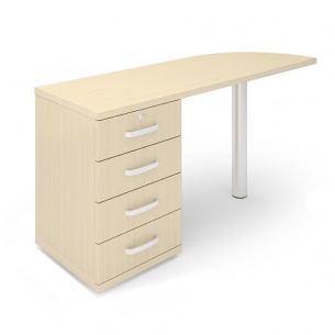 Тумба приставная с топом с выдвижными