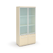 Шкаф с низкими дверцами и со стеклом