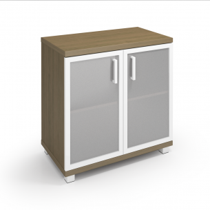 Шкаф низкий со стеклянными дверями