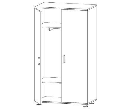 Гардероб неглубокий