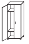Шкаф для одежды с выдвижной штангой