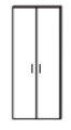 Комплект высоких дверей