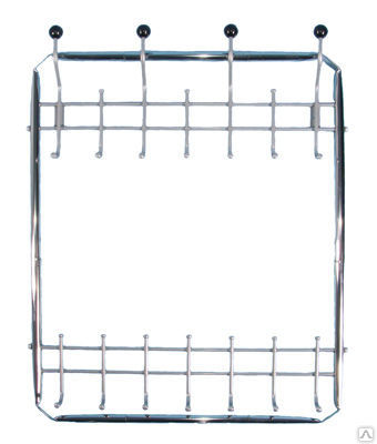 Вешалка настенная Двухярусная 800 хром (Т)