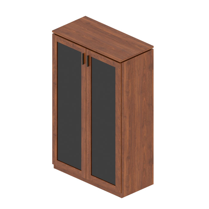 Шкаф средний со стеклянными дверьми