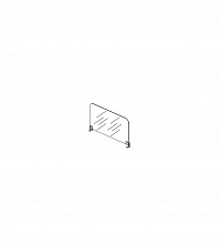 Экран-перегородка (Акрил) с кронштейнами для крепления к столешнице