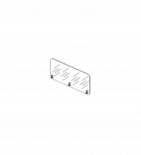 Экран-перегородка (Акрил) с кронштейнами для крепления к столешнице