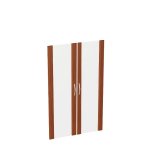 Двери стеклянные средние в рамке МДФ (2 шт.)