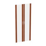 Двери стеклянные высокие в рамке МДФ (2 шт.)